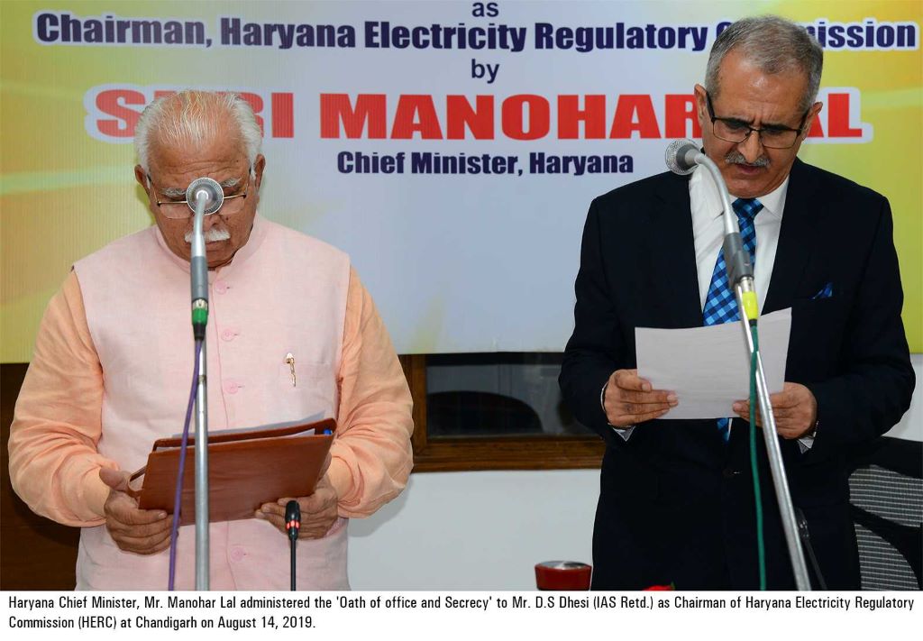 Oath of 'Office and Secrecy' by Mr. D.S Dhesi (IAS Retd.) as Chairman on August 14, 2019